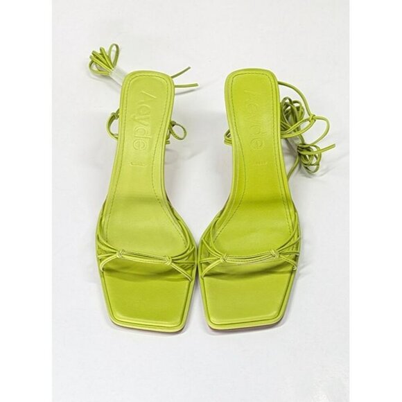 Aeyde Roda Women's Lace up Leather Sandals Apple Green Size 38.5 EU (MSRP $295) - Picture 6 of 11